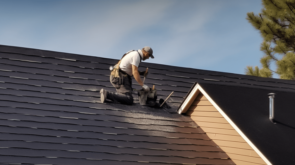 roof felt install shingles